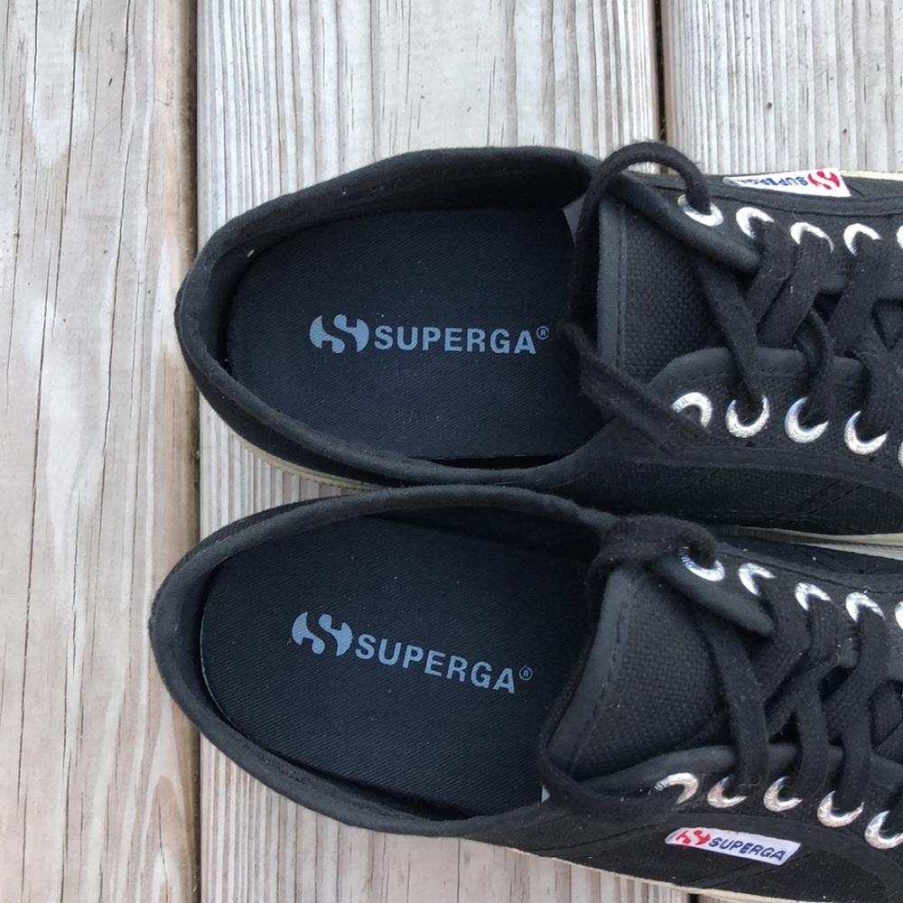 Superga Canvas Platform Wedge Sneakers - image 5